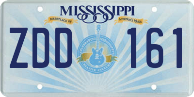 MS license plate ZDD161