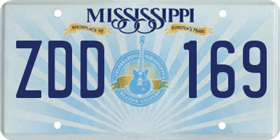 MS license plate ZDD169