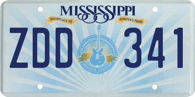 MS license plate ZDD341