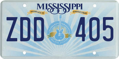 MS license plate ZDD405