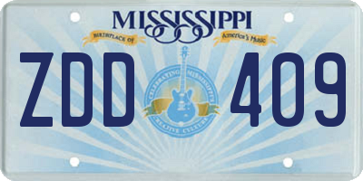 MS license plate ZDD409
