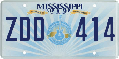 MS license plate ZDD414