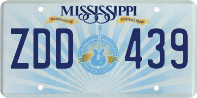 MS license plate ZDD439