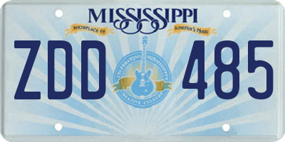 MS license plate ZDD485