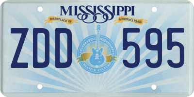 MS license plate ZDD595