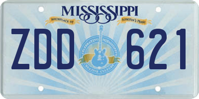 MS license plate ZDD621