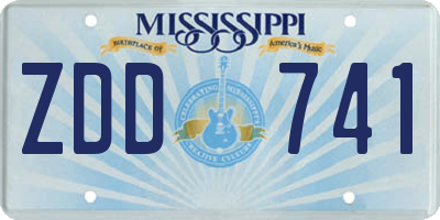MS license plate ZDD741
