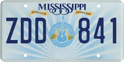 MS license plate ZDD841