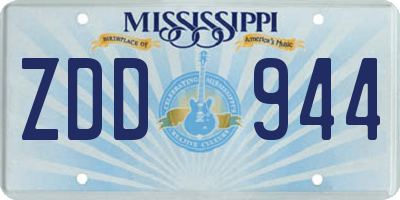 MS license plate ZDD944