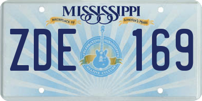 MS license plate ZDE169