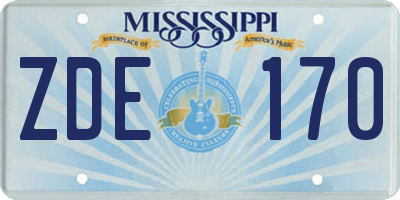 MS license plate ZDE170