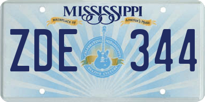 MS license plate ZDE344