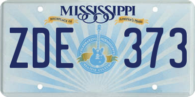 MS license plate ZDE373