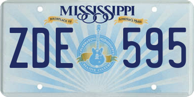 MS license plate ZDE595