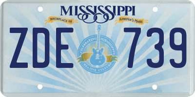 MS license plate ZDE739