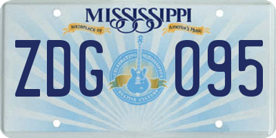 MS license plate ZDG095