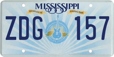 MS license plate ZDG157