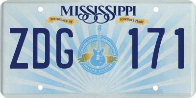 MS license plate ZDG171