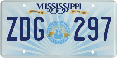 MS license plate ZDG297
