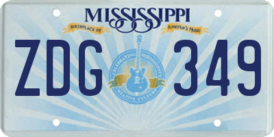 MS license plate ZDG349