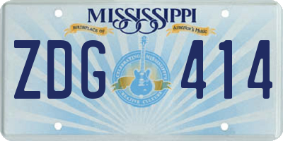 MS license plate ZDG414