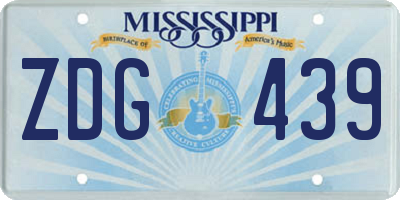 MS license plate ZDG439