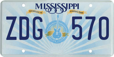 MS license plate ZDG570
