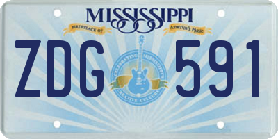 MS license plate ZDG591