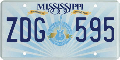 MS license plate ZDG595