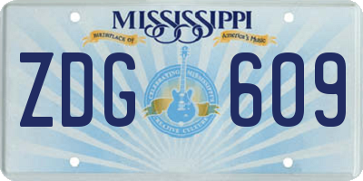MS license plate ZDG609