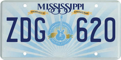 MS license plate ZDG620