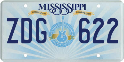 MS license plate ZDG622