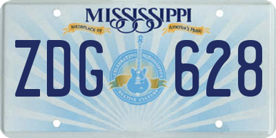 MS license plate ZDG628