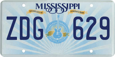 MS license plate ZDG629