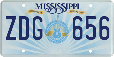 MS license plate ZDG656