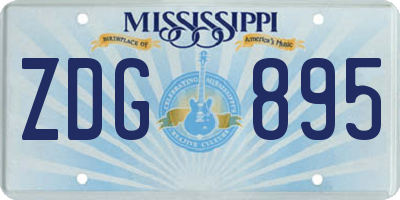 MS license plate ZDG895
