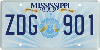 MS license plate ZDG901