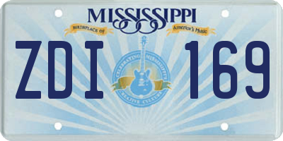 MS license plate ZDI169