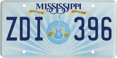 MS license plate ZDI396