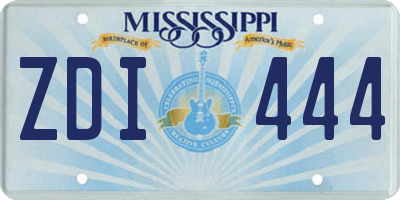 MS license plate ZDI444