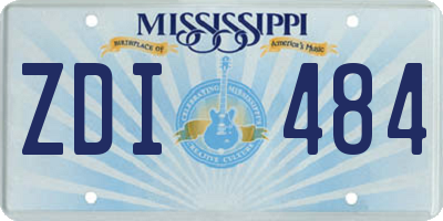 MS license plate ZDI484