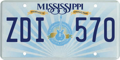 MS license plate ZDI570