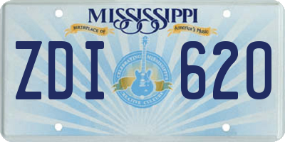 MS license plate ZDI620
