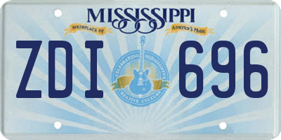 MS license plate ZDI696