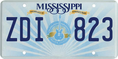MS license plate ZDI823