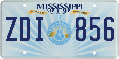 MS license plate ZDI856