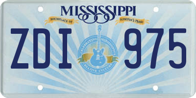 MS license plate ZDI975