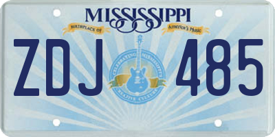 MS license plate ZDJ485