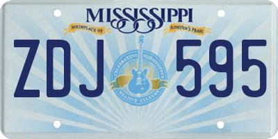 MS license plate ZDJ595