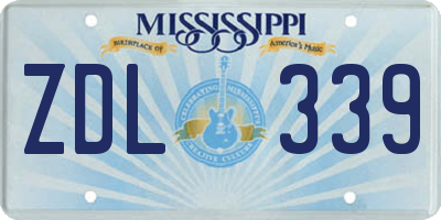 MS license plate ZDL339